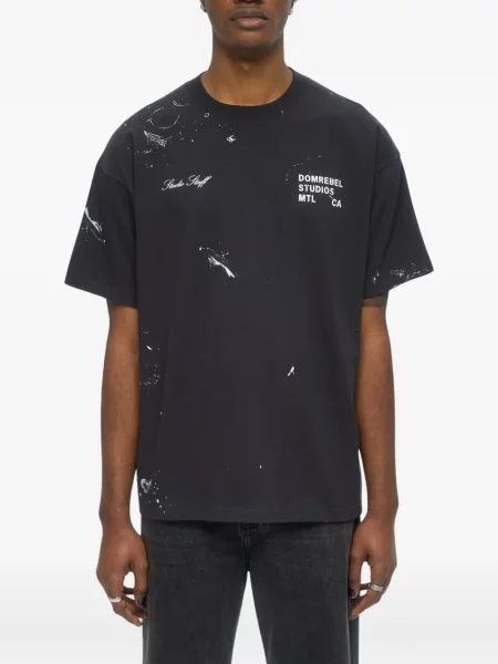 Tricou Domrebel cu imagine negru