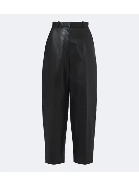 Pantaloni Altuzarra din piele conici negru