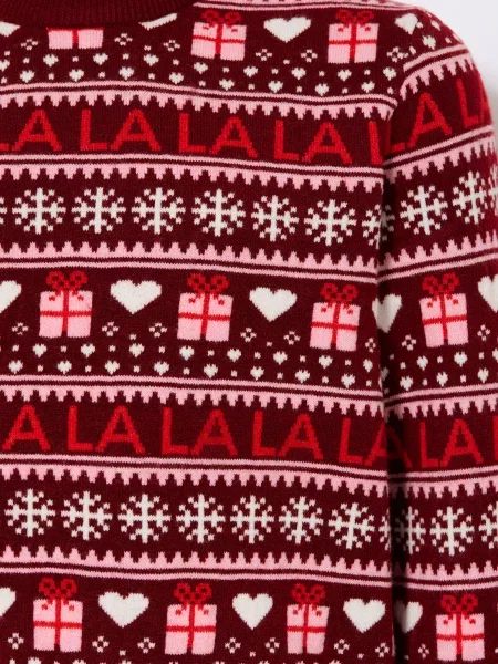 Only Sweter rot biały