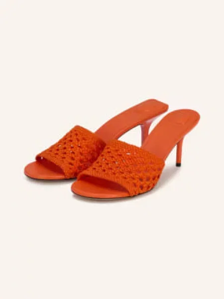 Jacquemus Pantofle Les Mules Cubisto oranžová