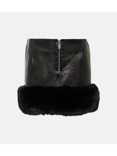 Mała mały spódnica skórzana Magda Butrym czarna