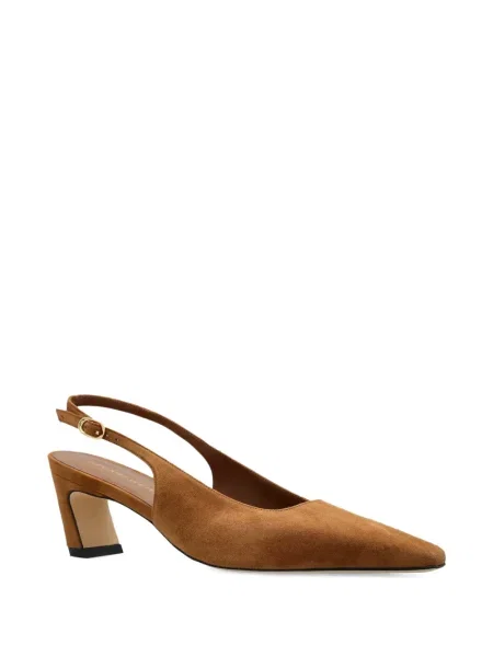 Pantofi cu toc Stuart Weitzman slingback maro