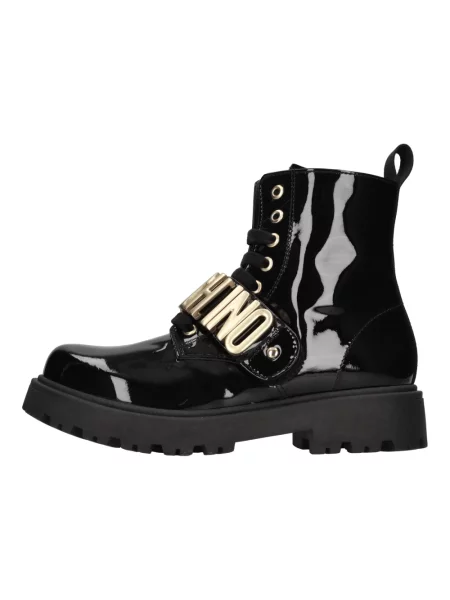 Botki Moschino skórzane czarne