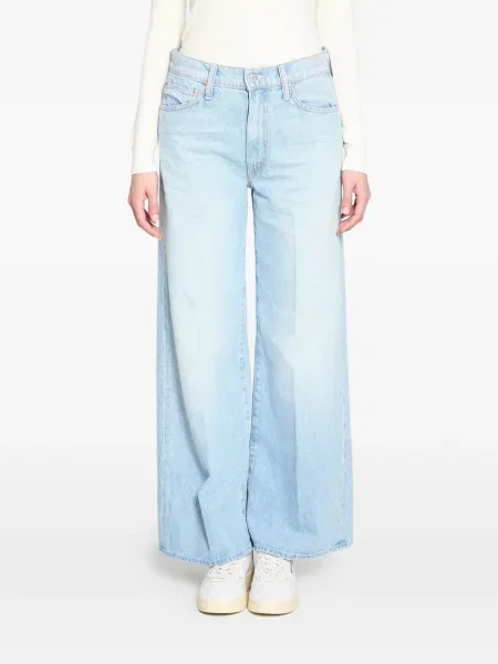 Jeansy Mother z 5 kieszeniami niebieskie