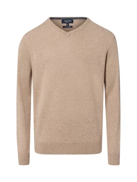 Andrew James sweter z czystego kaszmiru Mężczyźni Kaszmir S beżowy