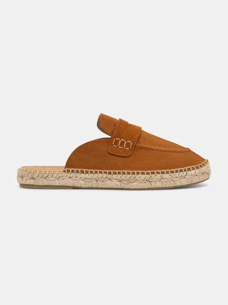 Answear.LAB papuci pentru femei din piele întoarsă maro