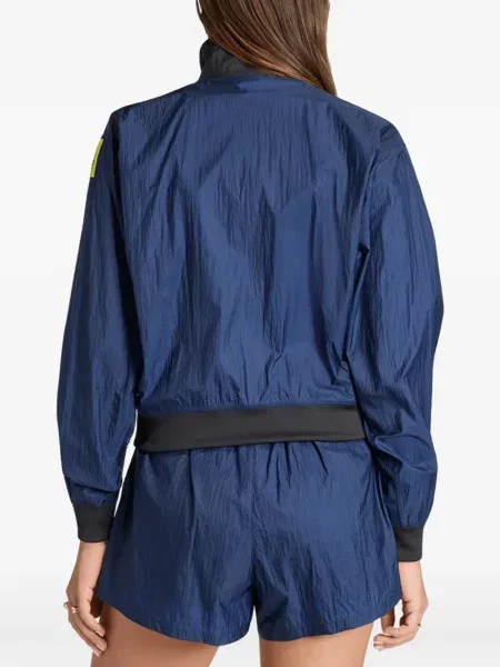 Pöttyös fűzős csipkés póló Adidas kék
