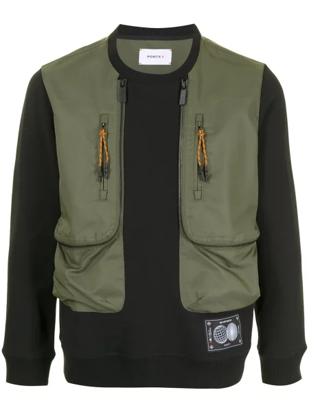 Bluza nierozpinana Ports V z okrągłym dekoltem zielona