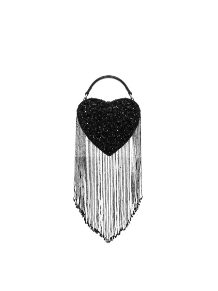 Torebka skórzana Moschino skórzana czarna