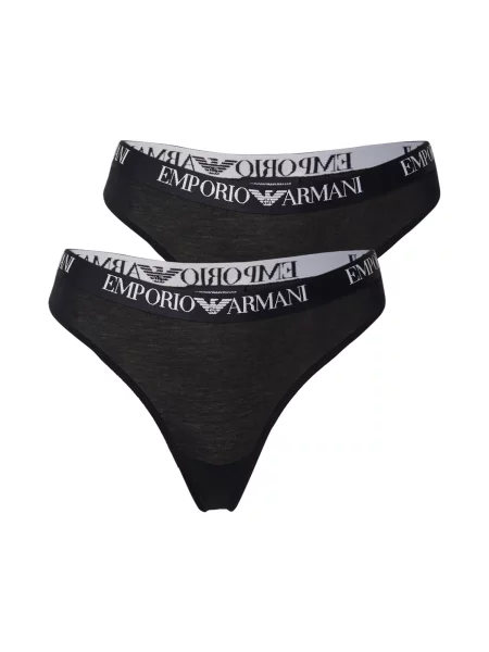 Emporio Armani Tanga / alb negru