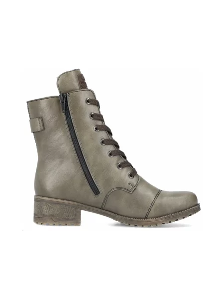 Buty do kostki Rieker skórzane brązowe