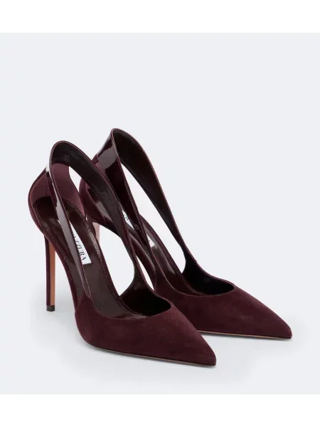 Pantofi cu toc Aquazzura din piele de căprioară