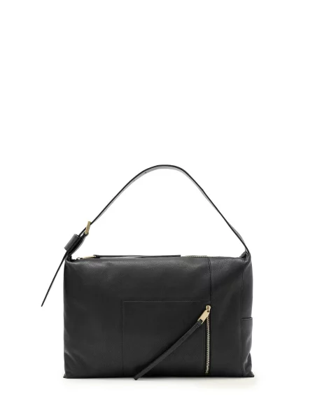 AllSaints Geantă de umăr ALBA negru alb