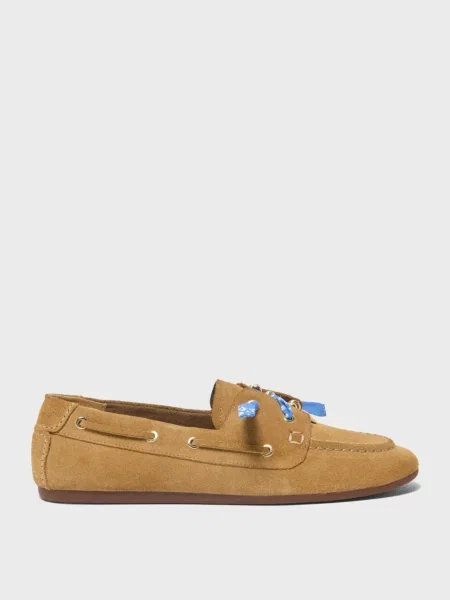 Замшевые туфли Maje бежевые