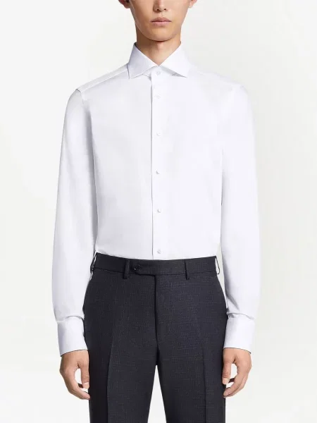 Gulerat cămașă Zegna alb