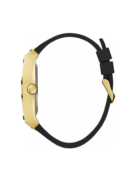 Lniany zegarek Guess czarny