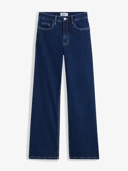 Jeansy wide leg z wysokim stanem z bawełny organicznej niebieskie