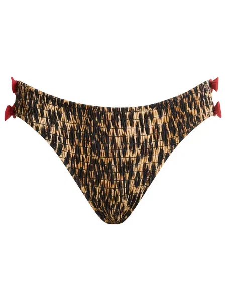 Bikini Damson Madder z kokardką brązowe