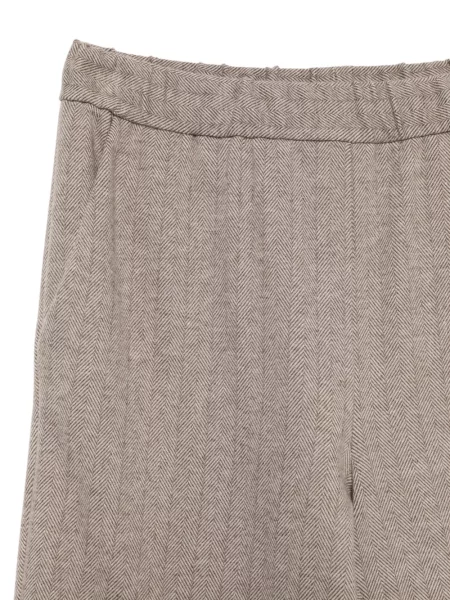 Pantaloni Le Tricot Perugia cu model herringbone