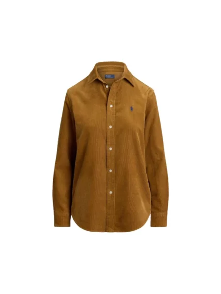 Koszula Polo Ralph Lauren sztruksowa brązowa