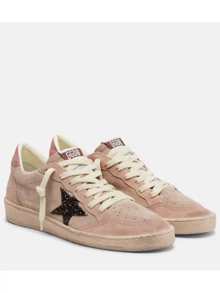 Sneakerși Golden Goose Ball Star din piele de căprioară roz