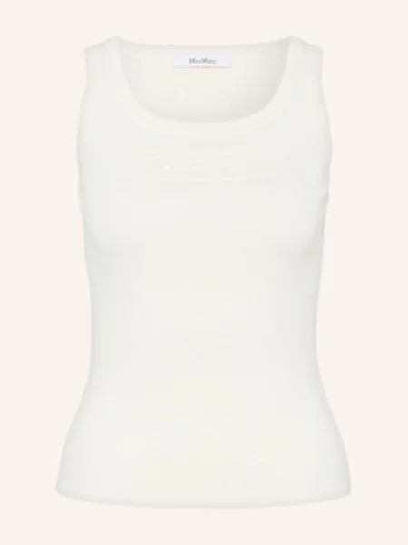 Pletené pletené tílko Max Mara bílé