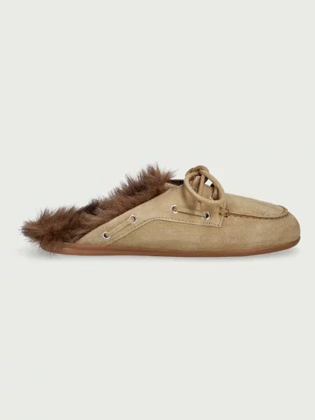 Posa női velúr ppapucs Boat Loafer Mule zöld