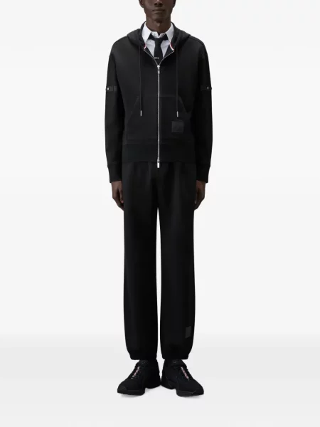 Hanorac cu glugă Thom Browne din jerseu negru