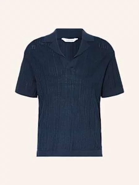Calvin Klein Úpletová Polokošile tmavě modrá