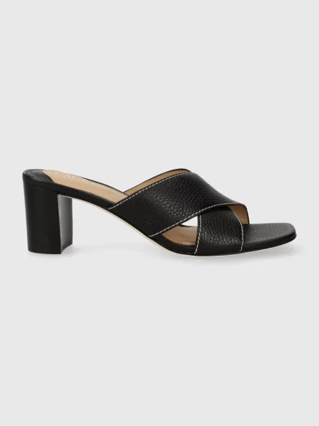 Usnjeni natikači Lauren Ralph Lauren Freddi črna