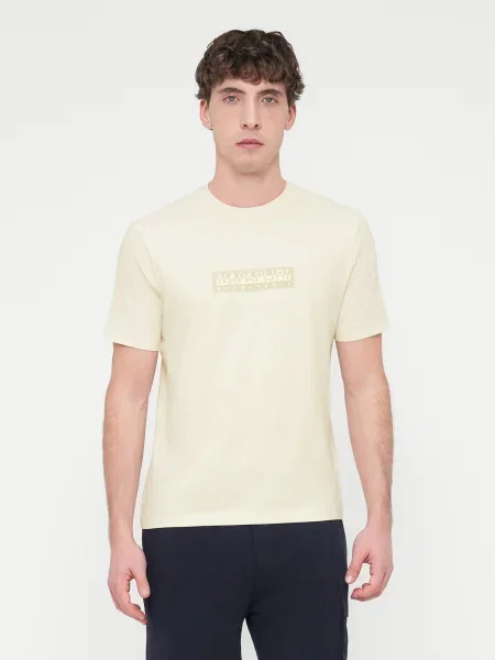 NAPAPIJRI Tricou S-BOX murdar / lână alb