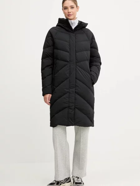 Пухено яке Jack Wolfskin Marienplatz кафяво зимен модел черно