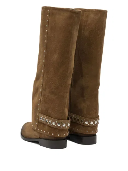 Botine Strategia Shoes din piele de căprioară maro