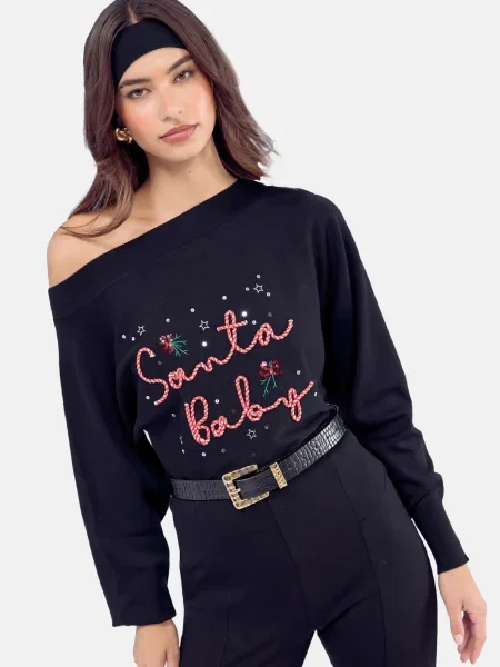 Lipsy Pulover verde / roșu / negru alb