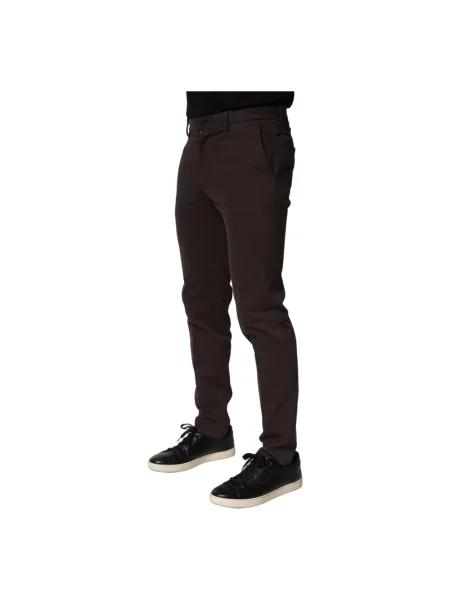 Skinny spodnie Dolce And Gabbana brązowe