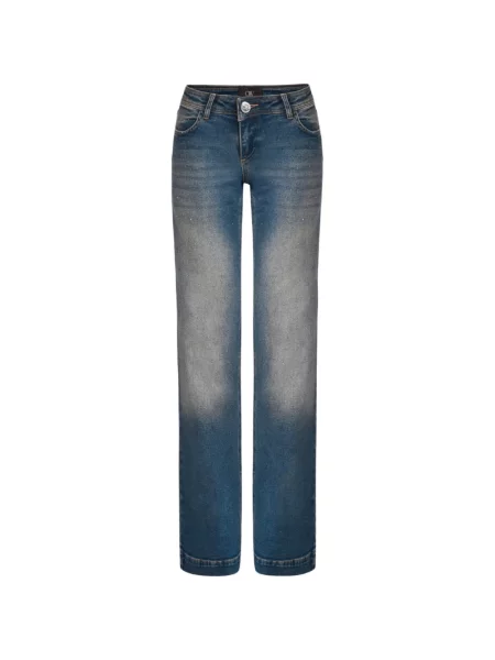 Blugi Ow Collection cu strasuri albastru