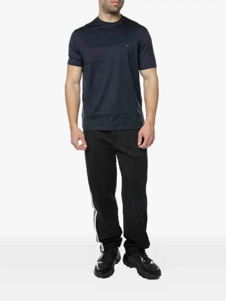 Tričko Emporio Armani s autogramem modré