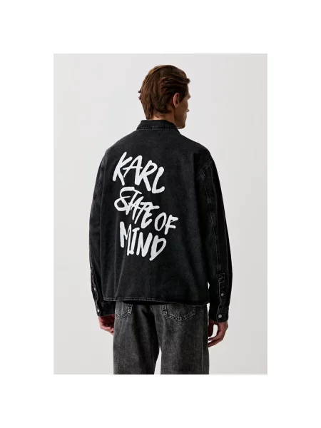 Koszula dżinsowa Karl Lagerfeld czarna