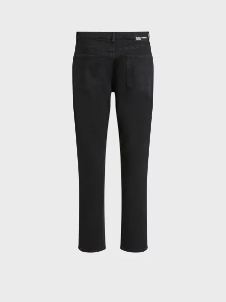 Прямі джинси Karl Lagerfeld Jeans бавовна/еластан чорний