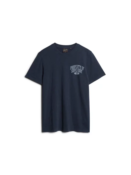 Wzorzysta koszulka Superdry Athletic College niebieska