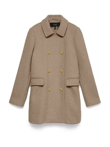 VERO MODA Palton de primăvară-toamnă VMBESSY / auriu bej