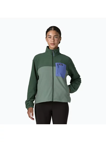 Bluză fleece pentru femei Patagonia Micro D Patch Pocket cover green verde