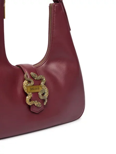 Just Cavalli Ročna torba Iconic Snakes Temno rdeča
