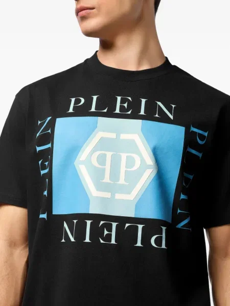 Tricou Philipp Plein cu imagine negru
