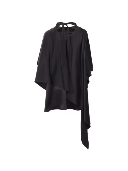 Rochie mini Ssheena asimetrică drapată negru