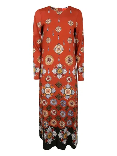 Rochie maxi La Doublej cu model floral cu imagine lungă portocaliu