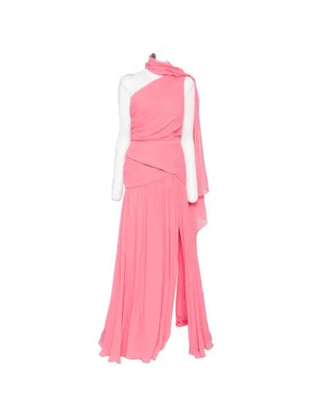 Rochie Elie Saab drapată cu un umăr gol roz
