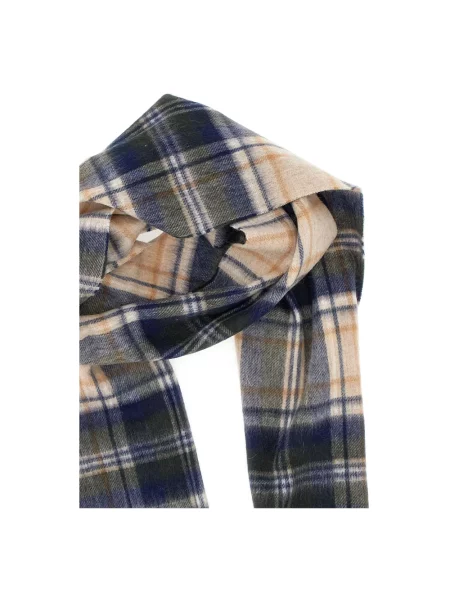 Barbour szalik wełniany wzorzysty beżowa