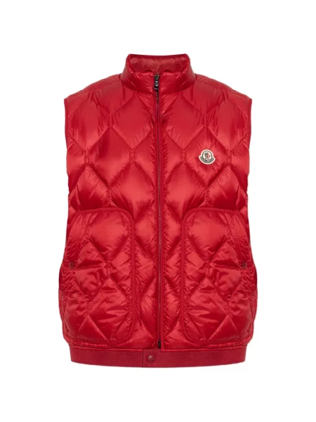 Matlasat vestă Moncler cu autograf roșu