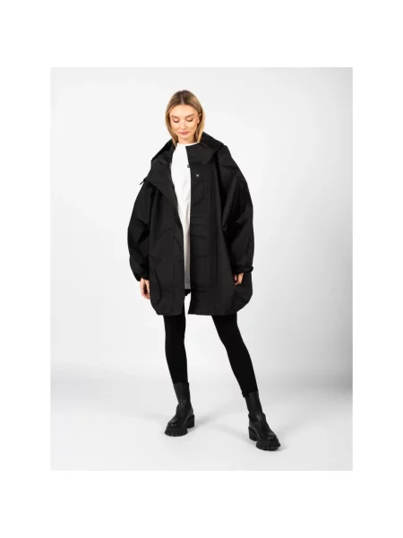 Lniana parka Yeezy czarna
